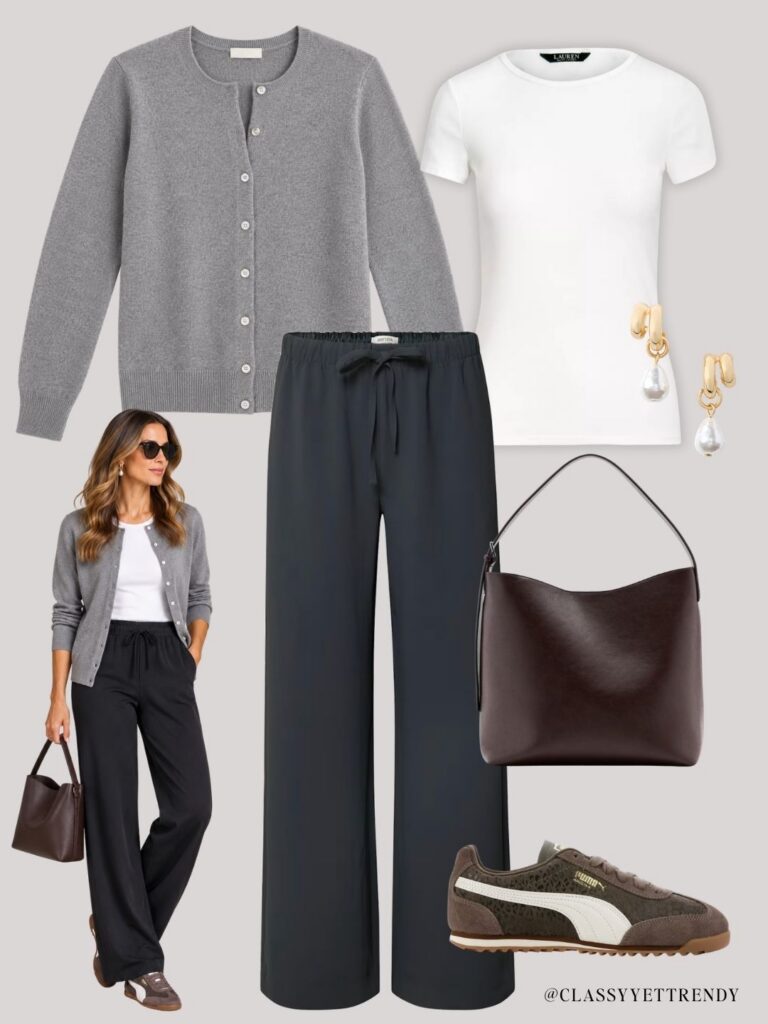 OUTFITS WITH NAVY ARITIZIA LODGE PANTS - OCT 2026 - WITH MODELS - OUTFIT 3
