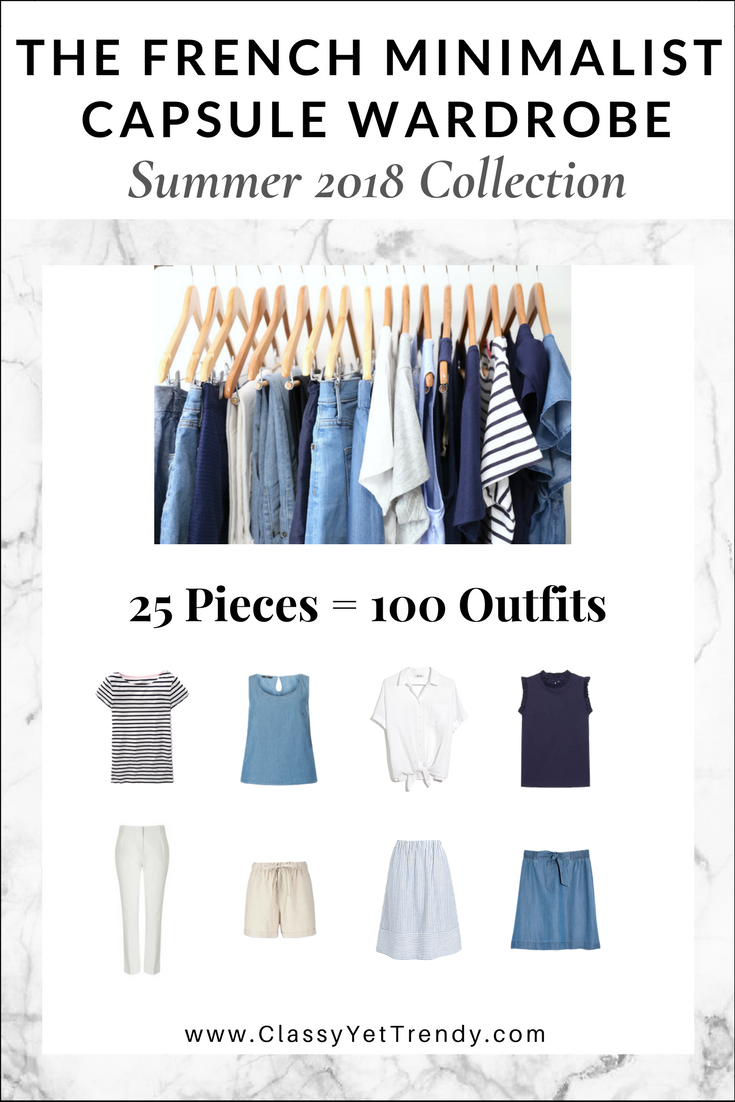 The French Minimalist Capsule Wardrobe Summer 2018 Collection