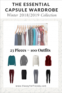 The Essential Capsule Wardrobe: Winter 2018/2019 Collection