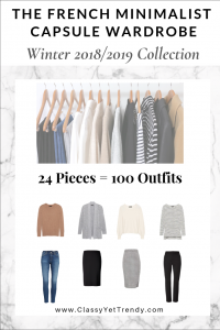 French Minimalist Winter 2018/2019 Capsule Wardrobe Preview: 10 Outfits ...