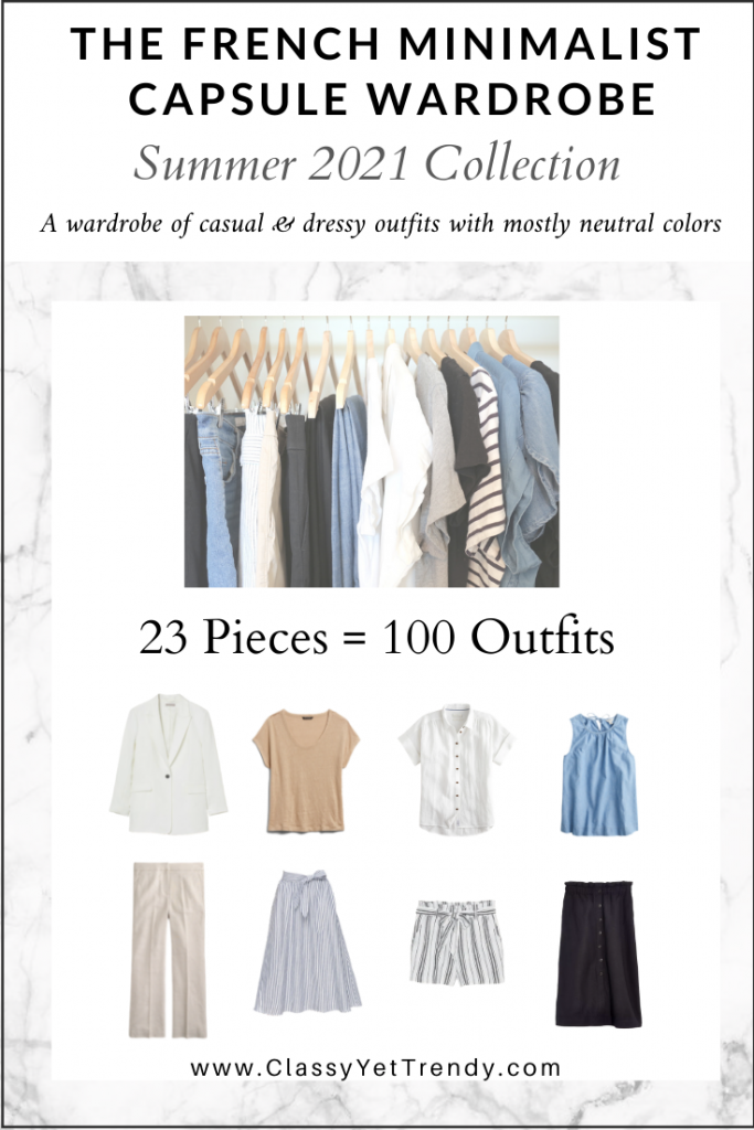 French Minimalist Capsule Wardrobe Summer 2021 cover